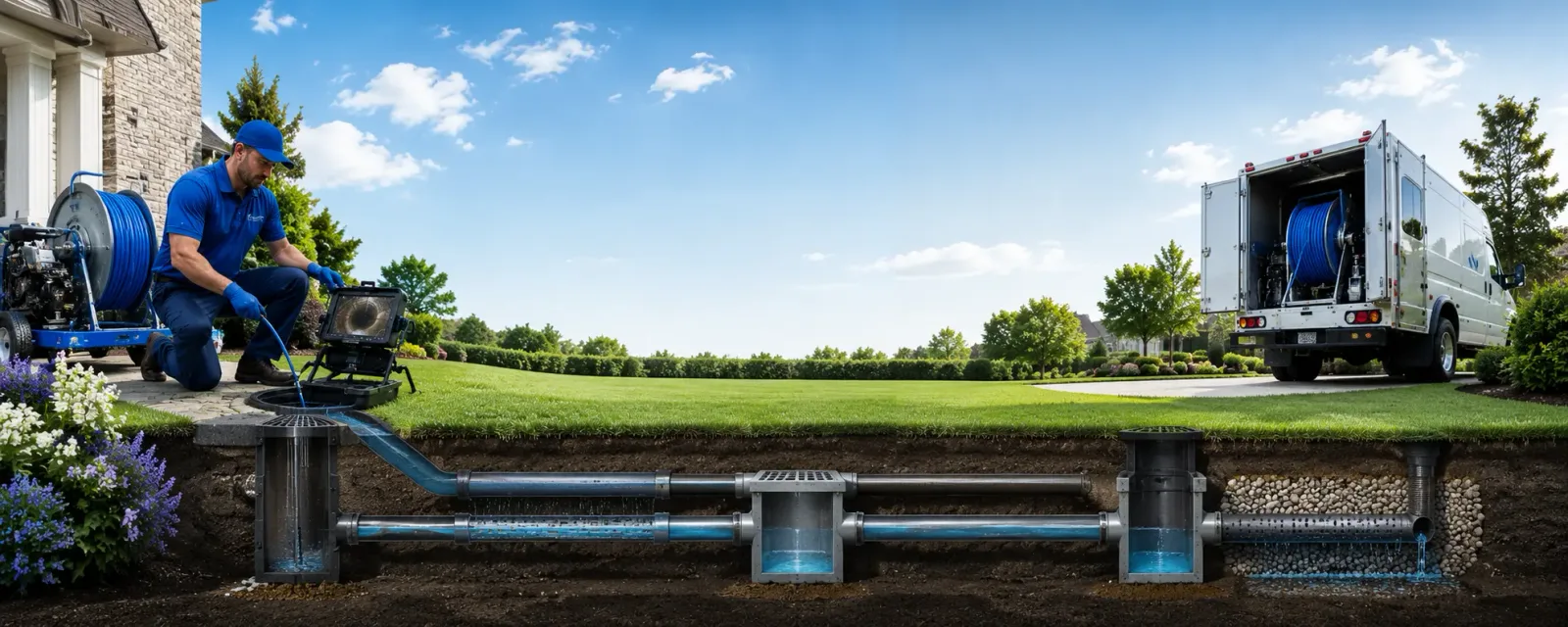 Outdoor drain cleaning information for Brighton, MO
